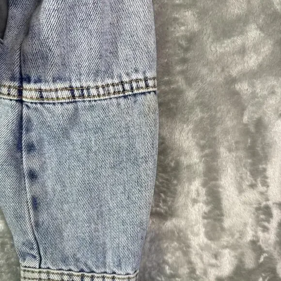 Free People Women’s Rumors Acid Wash Blue Denim Jacket Size XS - Picture 6 of 6
